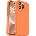 Vooii Compatible with iPhone 15 Pro Case, Upgrade Liquid Silicone, [Enhanced Camera Protection] [Soft Anti-Scratch Microfiber Lining] Shockproof Phone Case iPhone 15 Pro 6.1 inch - Bright Orange