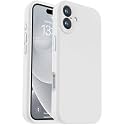 Vooii Compatible with iPhone 16 Case, Liquid Silicone Upgrade [Camera Protection] [Soft Anti-Scratch Microfiber Lining] Shockproof Phone Case for iPhone 16 6.1 inch - White
