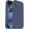 Vooii Compatible with iPhone 16 Case, Liquid Silicone Upgrade [Camera Protection] [Soft Anti-Scratch Microfiber Lining] Shockproof Phone Case for iPhone 16 6.1 inch - Navy Blue