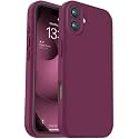 Vooii Compatible with iPhone 16 Case, Liquid Silicone Upgrade [Camera Protection] [Soft Anti-Scratch Microfiber Lining] Shockproof Phone Case for iPhone 16 6.1 inch - WineRed