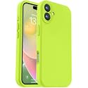 Vooii Compatible with iPhone 16 Case, Liquid Silicone Upgrade [Camera Protection] [Soft Anti-Scratch Microfiber Lining] Shockproof Phone Case for iPhone 16 6.1 inch - Fluorescent Green