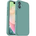 Vooii Compatible with iPhone 16 Case, Liquid Silicone Upgrade [Camera Protection] [Soft Anti-Scratch Microfiber Lining] Shockproof Phone Case for iPhone 16 6.1 inch - Pine Green