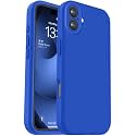 Vooii Compatible with iPhone 16 Plus Case, Liquid Silicone Upgrade [Camera Protection] [Soft Anti-Scratch Microfiber Lining] Shockproof Phone Case for iPhone 16 Plus 6.7 inch - Klein Blue