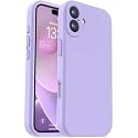 Vooii Compatible with iPhone 16 Plus Case, Liquid Silicone Upgrade [Camera Protection] [Soft Anti-Scratch Microfiber Lining] Shockproof Phone Case for iPhone 16 Plus 6.7 inch - Light Purple