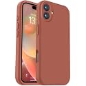 Vooii Compatible with iPhone 16 Plus Case, Liquid Silicone Upgrade [Camera Protection] [Soft Anti-Scratch Microfiber Lining] Shockproof Phone Case for iPhone 16 Plus 6.7 inch - Caramel