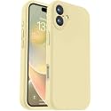 Vooii Compatible with iPhone 16 Plus Case, Liquid Silicone Upgrade [Camera Protection] [Soft Anti-Scratch Microfiber Lining] Shockproof Phone Case for iPhone 16 Plus 6.7 inch - Creamy Yellow