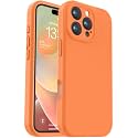 Vooii Compatible with iPhone 16 Pro Case, Liquid Silicone Upgrade [Camera Protection] [Soft Anti-Scratch Microfiber Lining] Shockproof Phone Case for iPhone 16 Pro 6.3 inch - Bright Orange