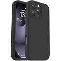 Vooii Compatible with iPhone 16 Pro Case, Liquid Silicone Upgrade [Camera Protection] [Soft Anti-Scratch Microfiber Lining] Shockproof Phone Case for iPhone 16 Pro 6.3 inch - Black