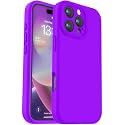 Vooii Compatible with iPhone 16 Pro Case, Liquid Silicone Upgrade [Camera Protection] [Soft Anti-Scratch Microfiber Lining] Shockproof Phone Case for iPhone 16 Pro 6.3 inch - Neon Purple