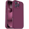 Vooii Compatible with iPhone 16 Pro Case, Liquid Silicone Upgrade [Camera Protection] [Soft Anti-Scratch Microfiber Lining] Shockproof Phone Case for iPhone 16 Pro 6.3 inch - WineRed