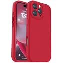 Vooii Compatible with iPhone 16 Pro Max Case, Liquid Silicone Upgrade [Camera Protection] [Soft Anti-Scratch Microfiber Lining] Shockproof Phone Case for iPhone 16 Pro Max 6.9 inch - Red