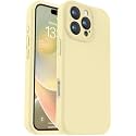 Vooii Compatible with iPhone 16 Pro Max Case, Liquid Silicone Upgrade [Camera Protection] [Soft Anti-Scratch Microfiber Lining] Shockproof Phone Case for iPhone 16 Pro Max 6.9 inch - Creamy Yellow
