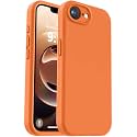 Vooii Compatible with iPhone 17e Case and for iPhone 16e Case, Liquid Silicone Upgrade [Camera Protection] [Anti-Scratch Microfiber Lining] Shockproof Phone Case for iPhone 17e/16e 6.1" -Bright Orange