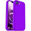 Vooii Compatible with iPhone 17e Case and for iPhone 16e Case, Liquid Silicone Upgrade [Camera Protection] [Anti-Scratch Microfiber Lining] Shockproof Phone Case for iPhone 17e/16e 6.1" - Neon Purple
