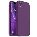 Vooii Compatible with iPhone XR Case, Upgraded Liquid Silicone with [Flat Edges] [Camera Protection] [Soft Anti-Scratch Microfiber Lining] Phone Case for iPhone 10 XR 6.1 inch - Grape