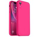 Vooii Compatible with iPhone XR Case, Upgraded Liquid Silicone with [Flat Edges] [Camera Protection] [Soft Anti-Scratch Microfiber Lining] Phone Case for iPhone 10 XR 6.1 inch - Hot Pink