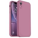 Vooii Compatible with iPhone XR Case, Upgraded Liquid Silicone with [Flat Edges] [Camera Protection] [Soft Anti-Scratch Microfiber Lining] Phone Case for iPhone 10 XR 6.1 inch - Lavender Purple
