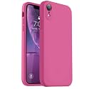 Vooii Compatible with iPhone XR Case, Upgraded Liquid Silicone with [Flat Edges] [Camera Protection] [Soft Anti-Scratch Microfiber Lining] Phone Case for iPhone 10 XR 6.1 inch - Pitaya