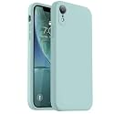 Vooii Compatible with iPhone XR Case, Upgraded Liquid Silicone with [Flat Edges] [Camera Protection] [Soft Anti-Scratch Microfiber Lining] Phone Case for iPhone 10 XR 6.1 inch - Mint