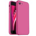 Vooii for iPhone SE Case 2022/3rd/2020,iPhone 8/7 Case, Upgraded Liquid Silicone with [Flat Edges] [Camera Protection] [Soft Anti-Scratch Microfiber Lining] Phone Case for iPhone SE - Pitaya