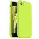 Vooii for iPhone SE Case 2022/3rd/2020,iPhone 8/7 Case, Upgraded Liquid Silicone with [Flat Edges] [Camera Protection] [Soft Anti-Scratch Microfiber Lining] Phone Case for SE 4.7 - Fluorescent Green