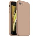 Vooii for iPhone SE Case 2022/3rd/2020,iPhone 8/7 Case, Upgraded Liquid Silicone with [Flat Edges] [Camera Protection] [Soft Anti-Scratch Microfiber Lining] Phone Case for iPhone SE - Light Brown