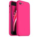 Vooii for iPhone SE Case 2022/3rd/2020,iPhone 8/7 Case, Upgraded Liquid Silicone with [Flat Edges] [Camera Protection] [Soft Anti-Scratch Microfiber Lining] Phone Case for iPhone SE - Hot Pink