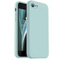 Vooii for iPhone SE Case 2022/3rd/2020,iPhone 8/7 Case, Upgraded Liquid Silicone with [Flat Edges] [Camera Protection] [Soft Anti-Scratch Microfiber Lining] Phone Case for iPhone SE - Mint