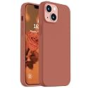 Vooii Compatible with iPhone 14 Case,[Silky Touch Premium Liquid Silicone] [Soft Anti-Scratch Microfiber Lining], Ultra Slim Shockproof Protective Case for iPhone 14 - Caramel