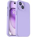 Vooii Compatible with iPhone 15 Plus Case, Upgrade Liquid Silicone [Enhanced Camera Protection] [Soft Anti-Scratch Microfiber Lining] Shockproof Phone Case for iPhone 15 Plus 6.7 inch - Light Purple