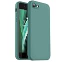 Vooii for iPhone SE Case 2022/3rd/2020,iPhone 8/7 Case, Upgraded Liquid Silicone with [Flat Edges] [Camera Protection] [Soft Anti-Scratch Microfiber Lining] Phone Case for iPhone SE - Pine Green