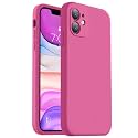 Vooii Compatible with iPhone 11 Case, Upgraded Liquid Silicone with [Flat Edges] [Camera Protection] [Soft Anti-Scratch Microfiber Lining] Phone Case for iPhone 11 6.1 inch - Pitaya