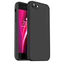 Vooii for iPhone SE Case 2022/3rd/2020,iPhone 8/7 Case, Upgraded Liquid Silicone with [Flat Edges] [Camera Protection] [Soft Anti-Scratch Microfiber Lining] Phone Case for iPhone SE - Black