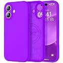 Vooii Magnetic for iPhone 17 Case 6.3" Premium Silicone, Neon Purple