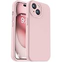 Vooii Compatible with iPhone 15 Case, Upgrade Defender Liquid Silicone, [Enhanced Camera Protection] [Soft Anti-Scratch Microfiber Lining] Shockproof Phone Case for iPhone 15 6.1 inch - Pink Sand