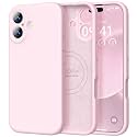 Vooii Magnetic for iPhone 17 Case 6.3" Premium Silicone, Chalk Pink