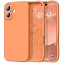 Vooii Magnetic for iPhone 17 Case 6.3" Premium Silicone, Bright Orange