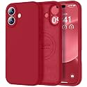 Vooii Magnetic for iPhone 17 Case 6.3" Premium Silicone, Red
