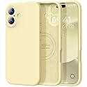 Vooii Magnetic for iPhone 17 Case 6.3" Premium Silicone, Creamy Yellow