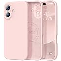 Vooii Magnetic for iPhone 17 Case 6.3" Premium Silicone, Pink Sand