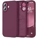 Vooii Magnetic for iPhone 17 Case 6.3" Premium Silicone, Burgundy
