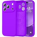 Vooii Magnetic for iPhone 17 Pro Case 6.3" Premium Silicone, Neon Purple