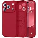 Vooii Magnetic for iPhone 17 Pro Case 6.3" Premium Silicone, Red
