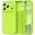 Vooii Magnetic for iPhone 17 Pro Case 6.3" Silicone, Fluorescent Green