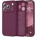 Vooii Magnetic for iPhone 17 Pro Case 6.3" Premium Silicone, Burgundy