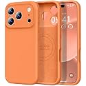 Vooii Magnetic for iPhone 17 Pro Max Case 6.9" Silicone, Bright Orange