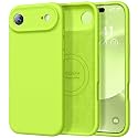 Vooii Magnetic for iPhone Air Case 6.5" Premium Silicone, Fluorescent Green