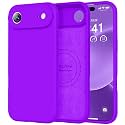 Vooii Magnetic for iPhone Air Case 6.5" Premium Silicone, Neon Purple