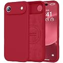 Vooii Magnetic for iPhone Air Case 6.5" Premium Silicone, Red