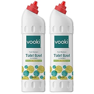 vooki ecofriendly toilet cleaner 100 flush protection toilet bowl cleaner liquid home and commercial use - 500 ml pack of 2